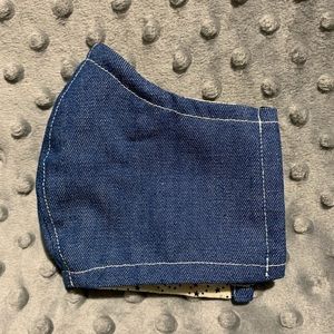 Child kid 3-6 yrs Handmade face mask Denim Stars